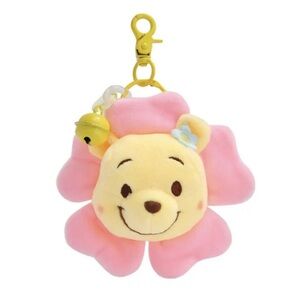 Disney Genuine flower Winnie the Pooh Pendant Keychain Doll Plush 11 Cm